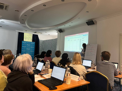 Regional public health specialists in Ukraine participate on a training for the adoption and maintenance of ESS.