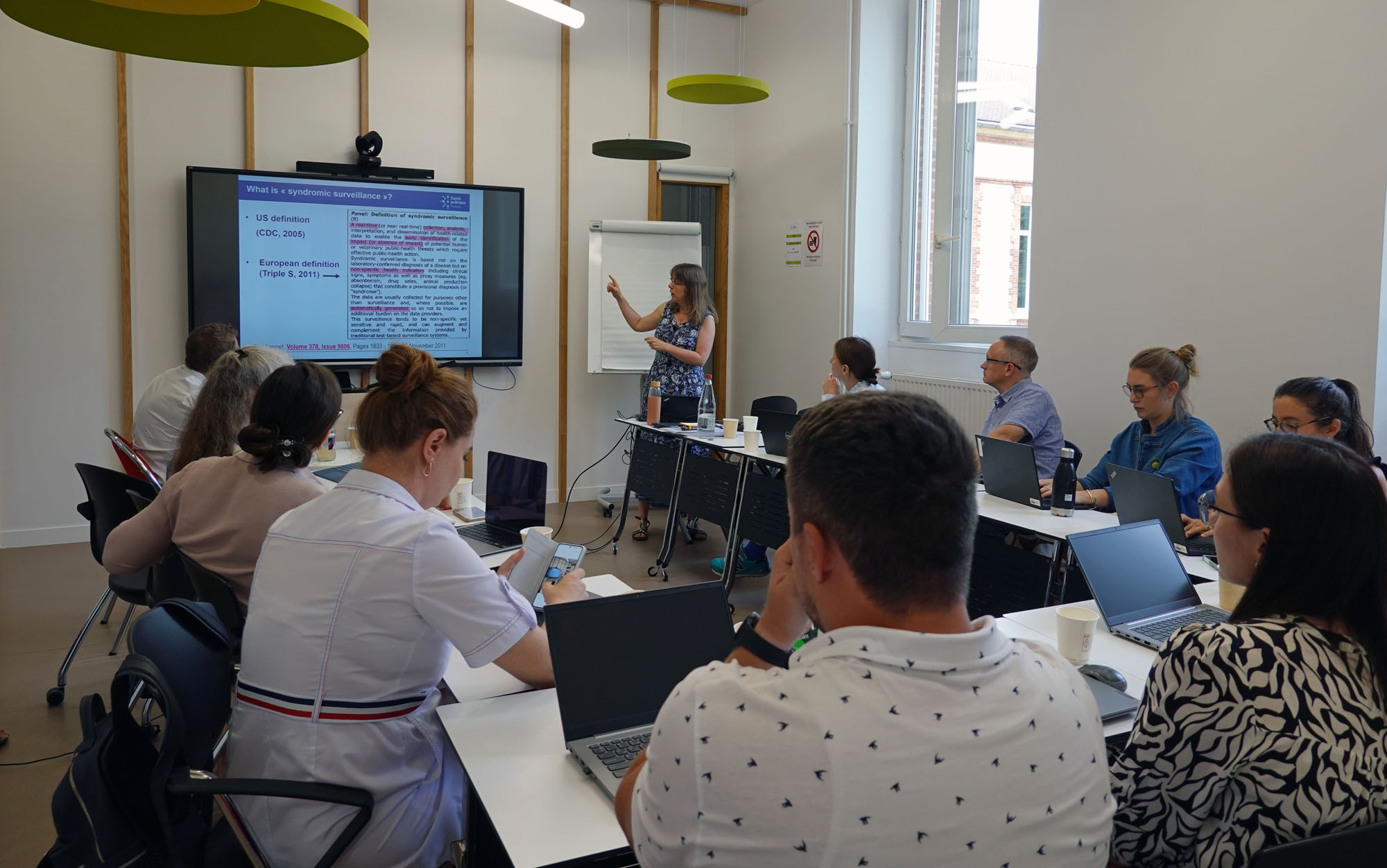 Members of PHC of Ukraine visit Santé publique France to learn how that agency conducts syndromic surveillance.