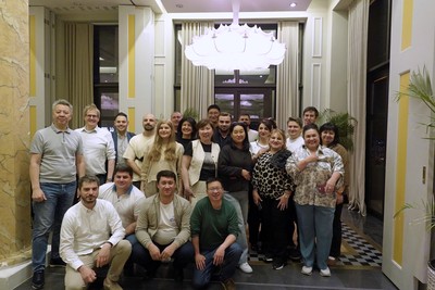 Group photo of country team fellows and instructors after the group dinner.